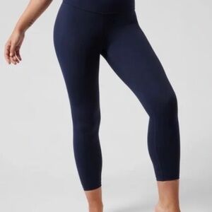 Brand new w tags NWT Athleta navy leggings size large tall, LT elation 7/8 Navy